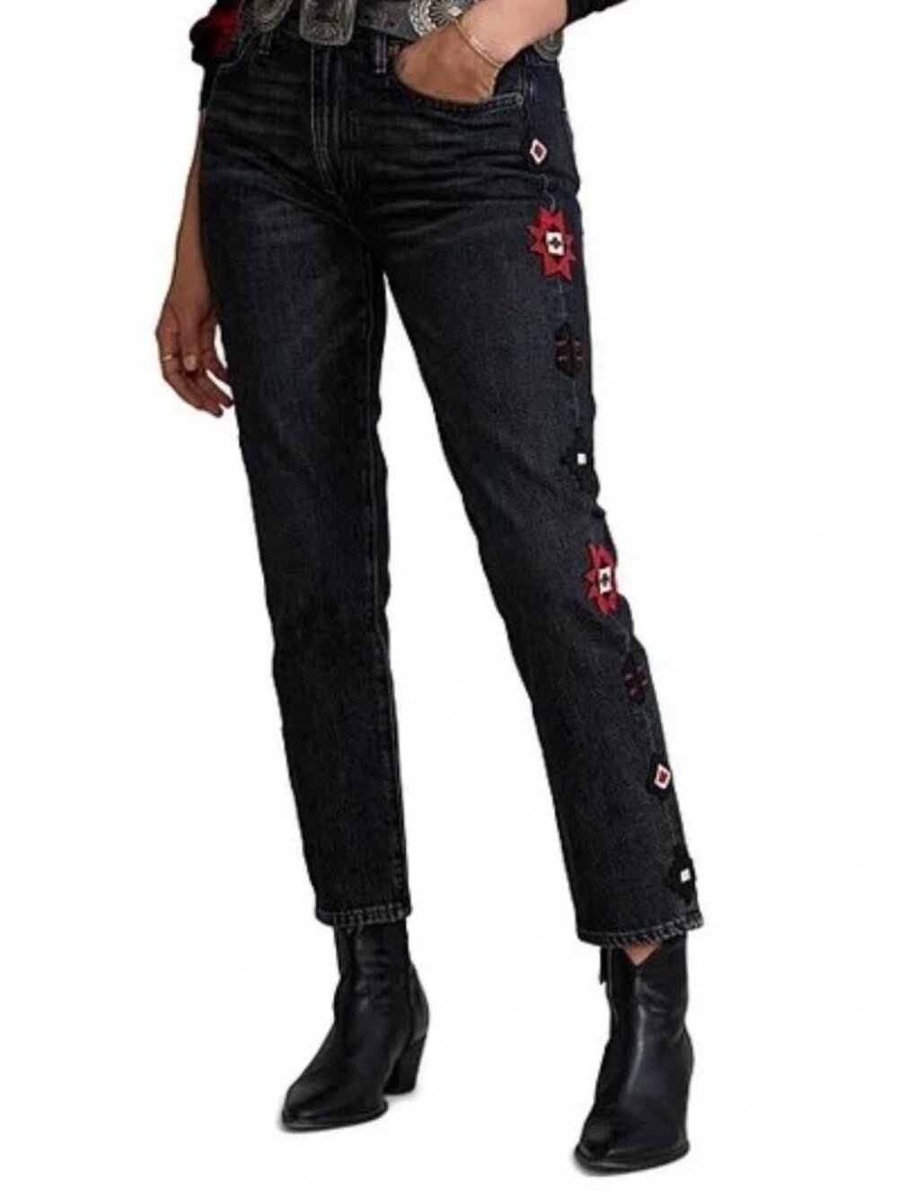 NWOT Polo Ralph Lauren Avery Boyfriend Aztec Beaded Jeans Sz 31